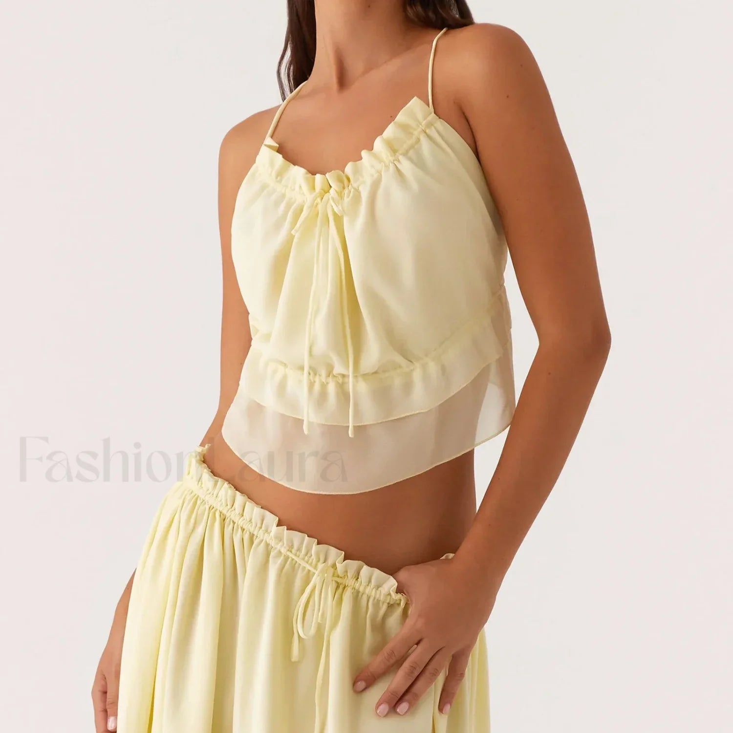 Cross-Strap Backless Crop Top