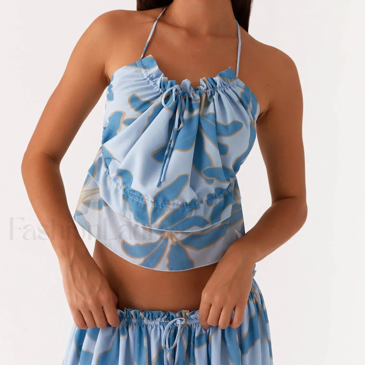 Cross-Strap Backless Crop Top