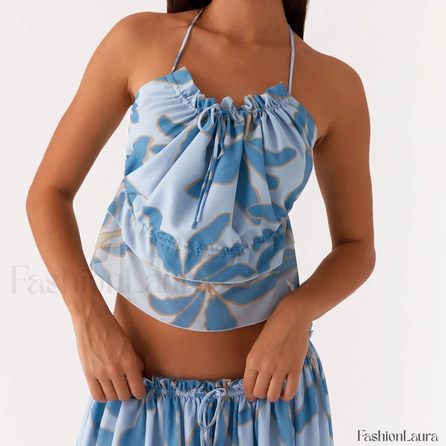 Cross-Strap Backless Crop Top