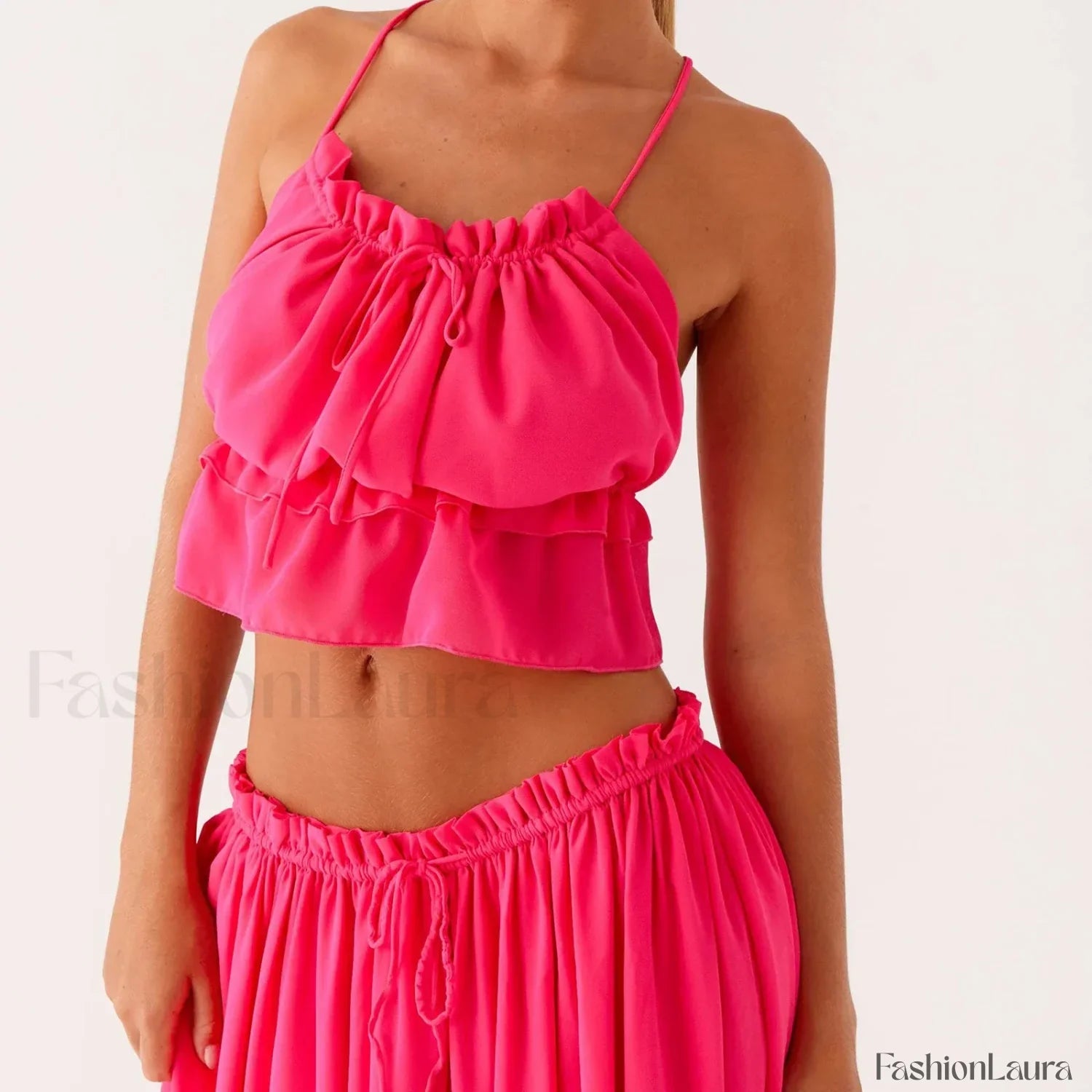 Cross-Strap Backless Crop Top
