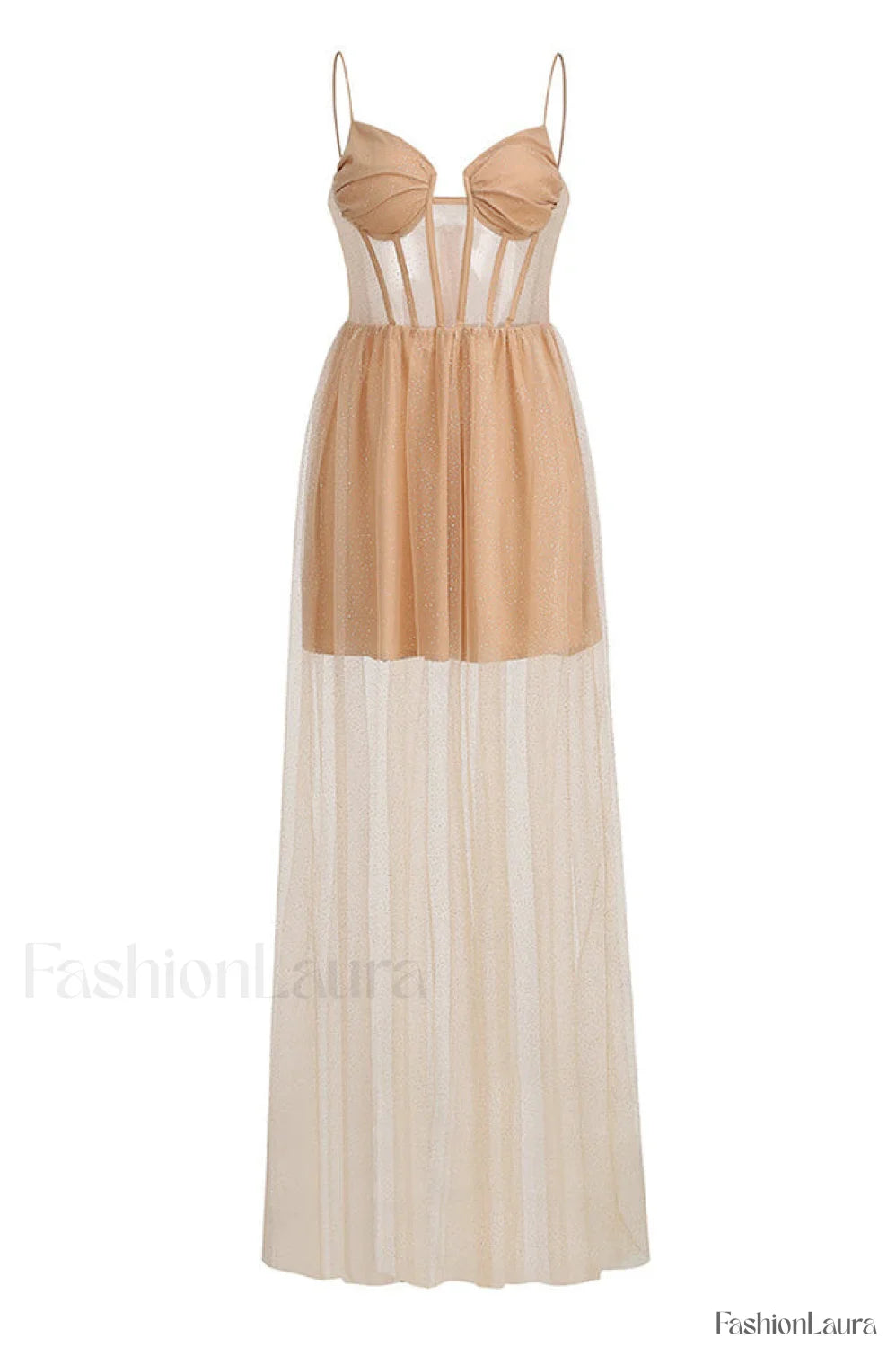 Crystal Embellished Stylish Corset Gown