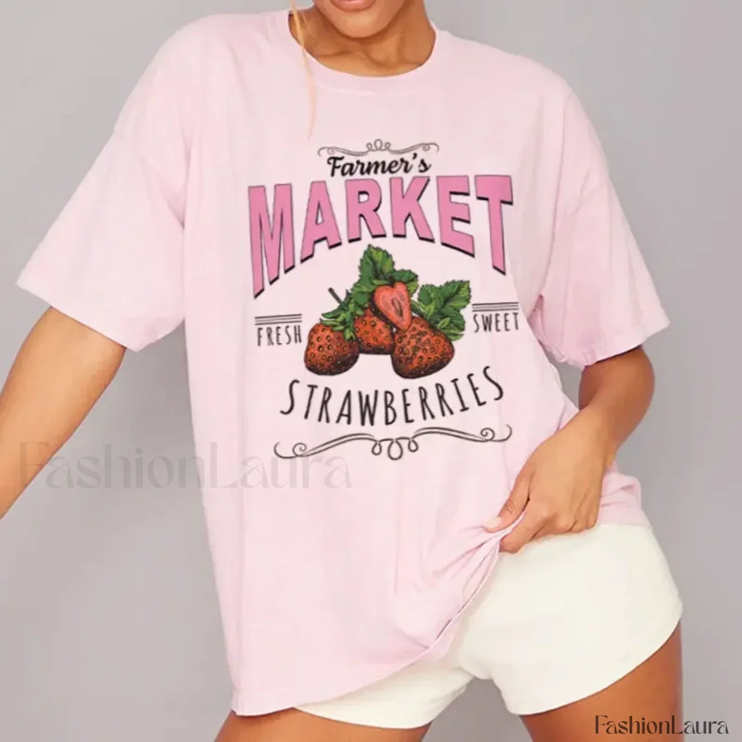Cute Strawberry Graphic T-Shirt
