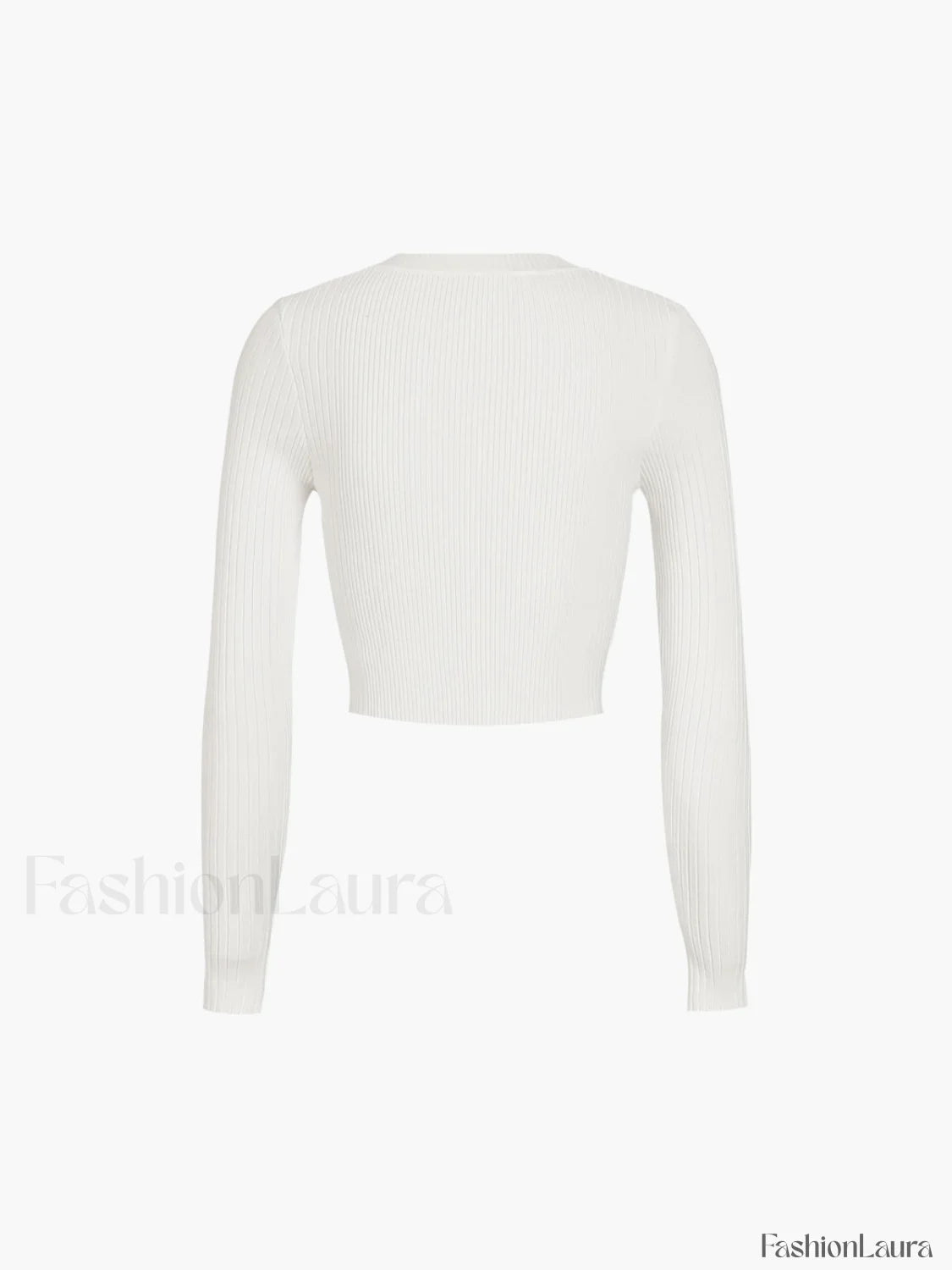 Cutout Split Beads Detail Ribbed Knit Top