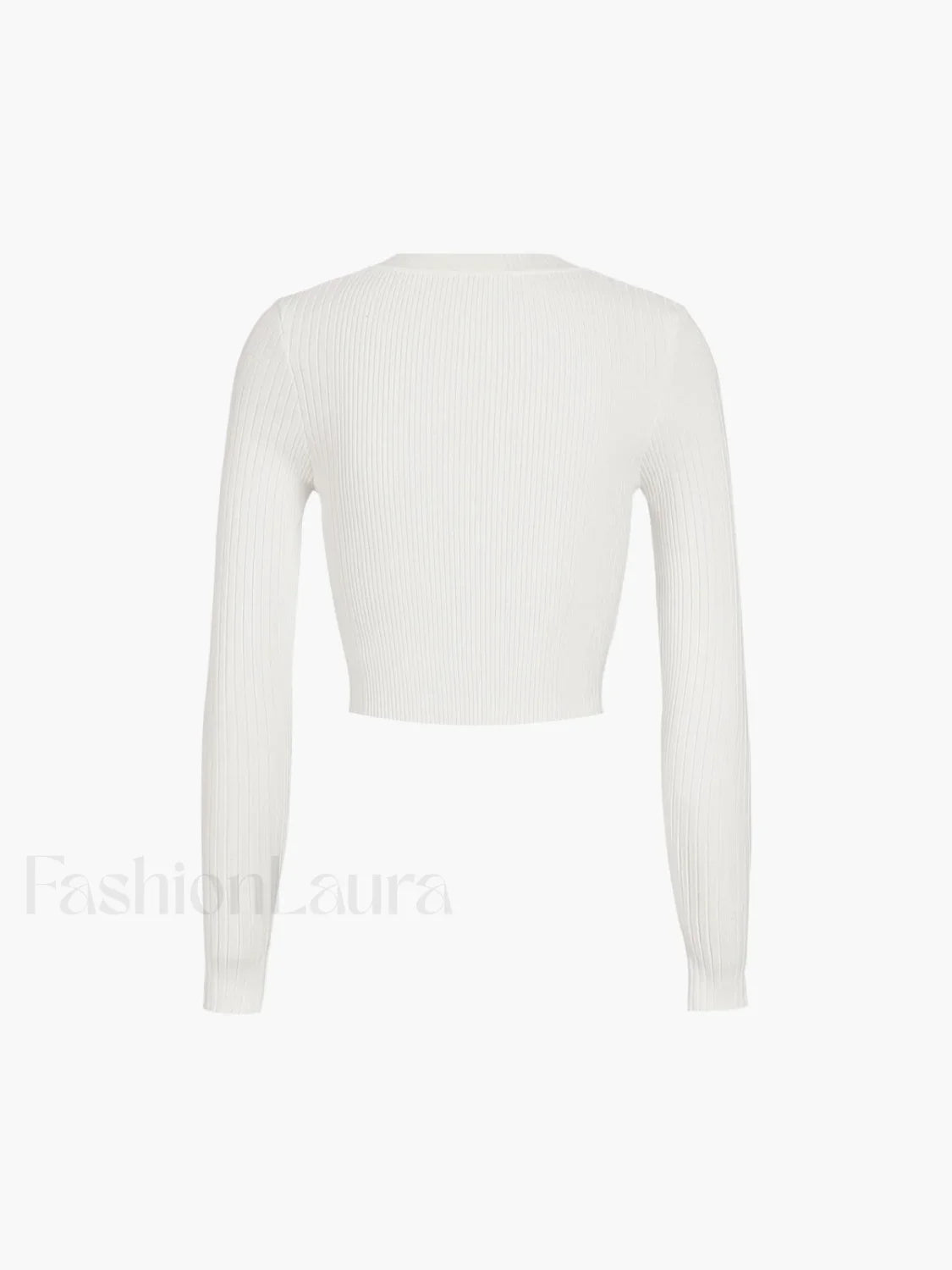 Cutout Split Beads Trendy Detail Ribbed Knit Top