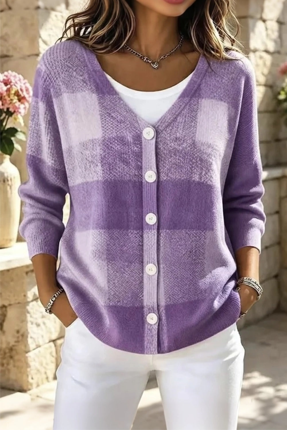 Women Plain Long Sleeve Comfy Casual Cardigan