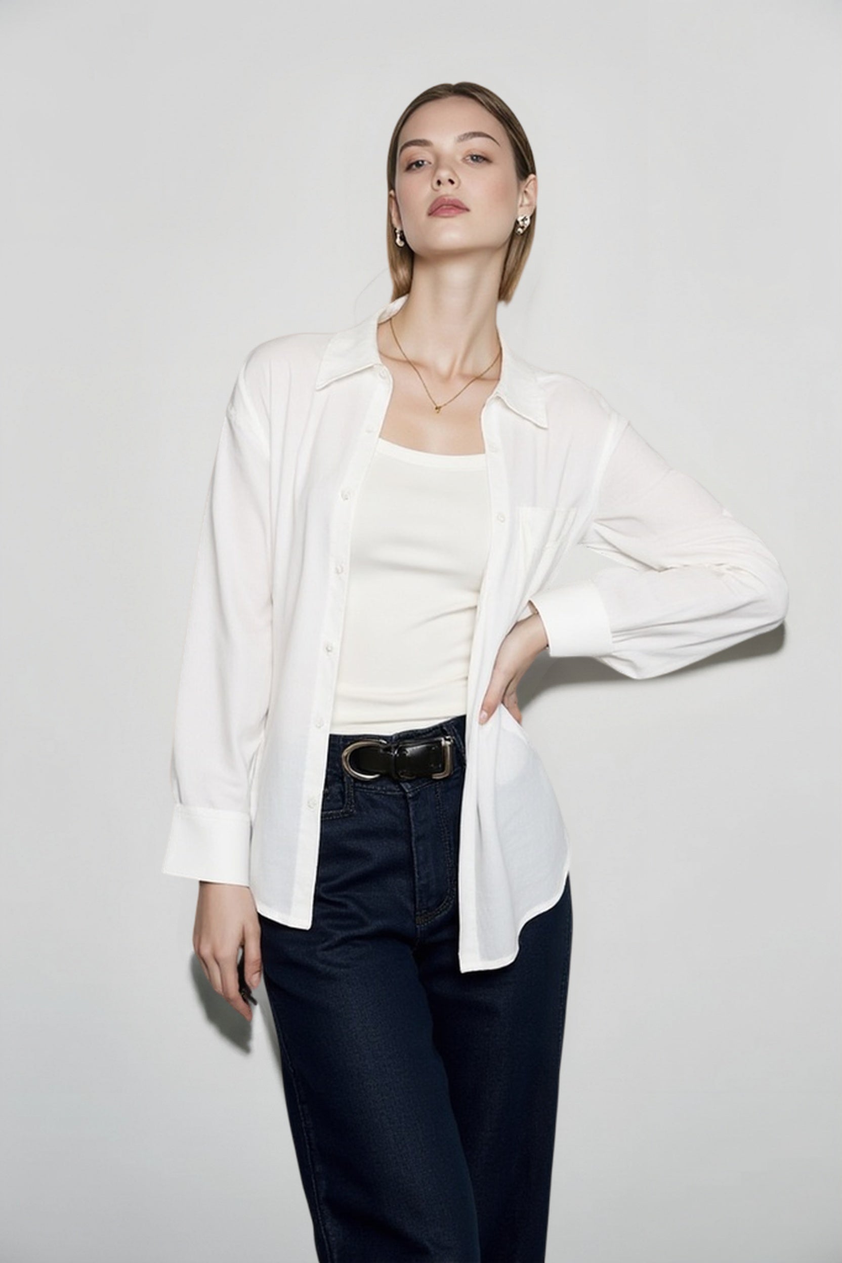 Linen Slim Fit Blouse