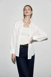 Linen Slim Fit Casual Blouse