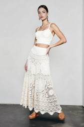 Hollow Out Crochet Vacation Skirt