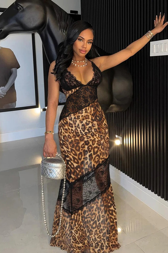 Weird Puss Mesh Patchwork Maxi Dress 2