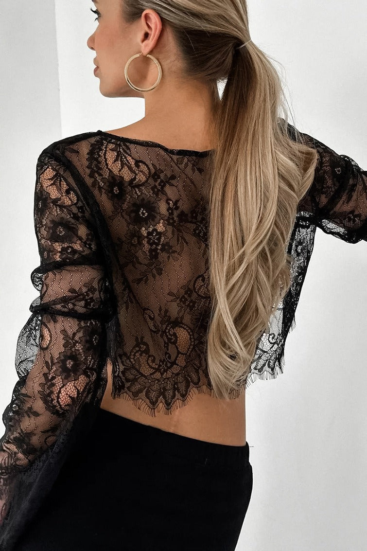 Lace Applique Sheer Tiered Maxi Skirt Set