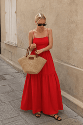 Solid Backless Long Dress