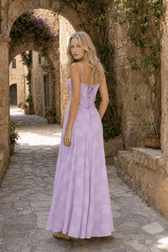 Serena Retro Purple Charming Printed Maxi Dress