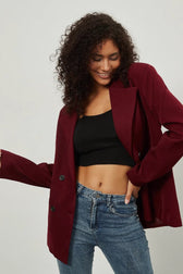 Minimalist Double Breasted Draped Blazer