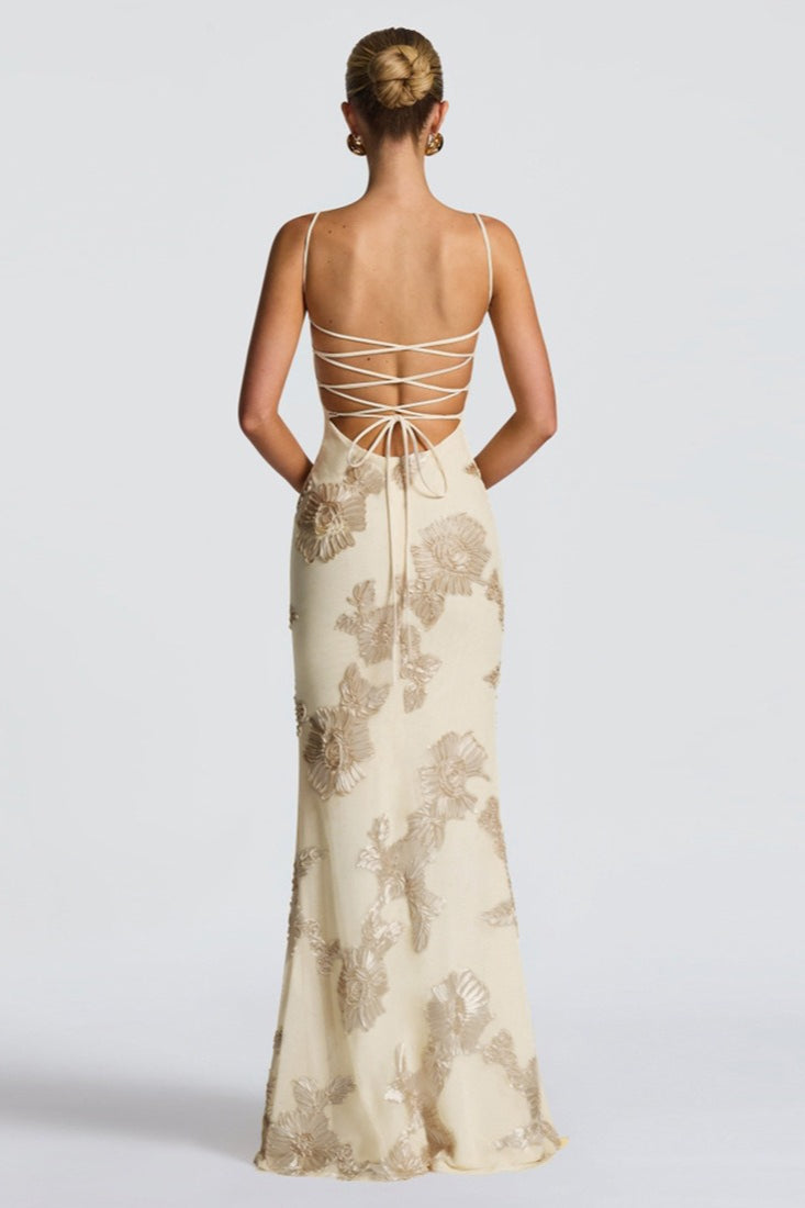 Chic Edition OpenBack Maxi Party Dress