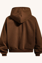 Vintage Graffiti Letter Print Zip Hoodie