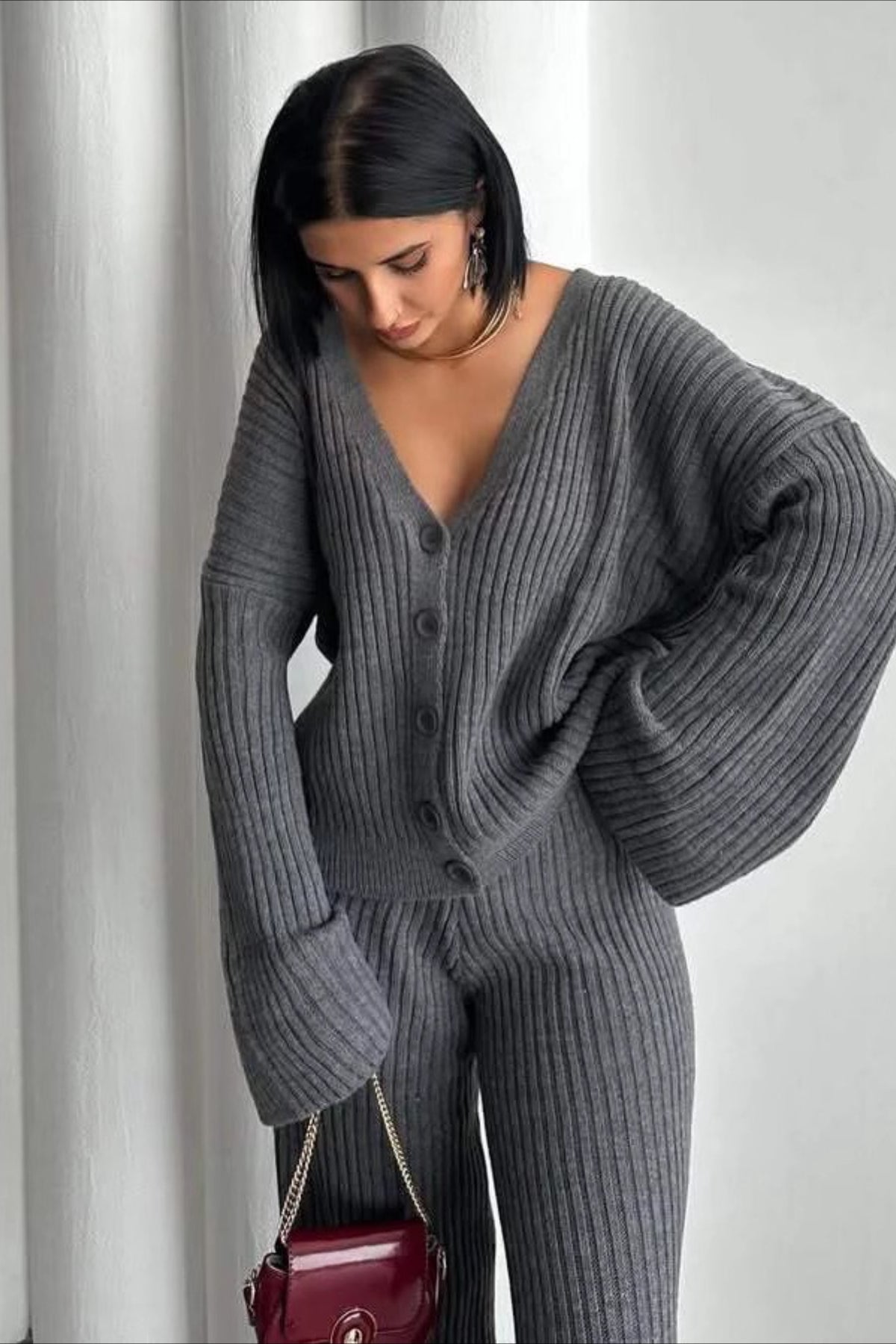 Knit Sweater Pants Knit Set