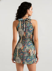 Bohemian Halter Sleeveless Pullover Boho Dress