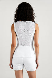 Elegant Cutout Sleeveless Vacation Set