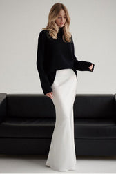 Satin High Waist Mermaid Maxi Skirt