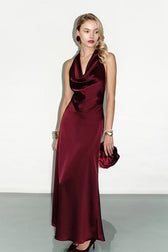Backless Satin Dress