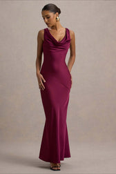Satin Mermaid Low-Back Party Dress 6