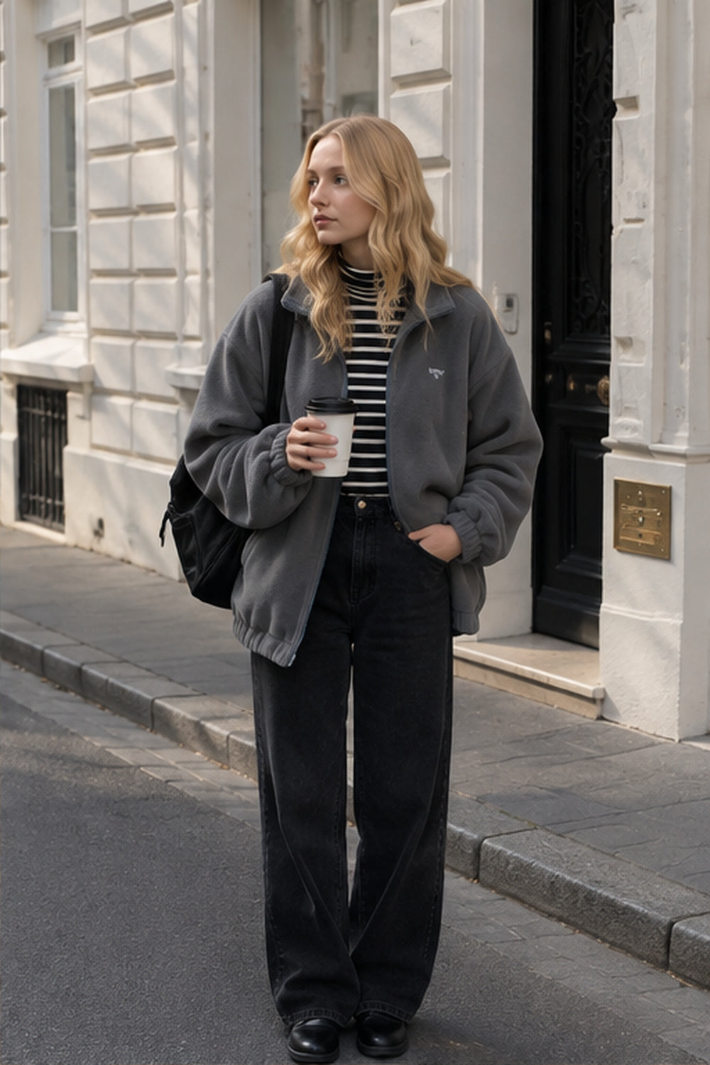 Letter Print Zip-up Jacket
