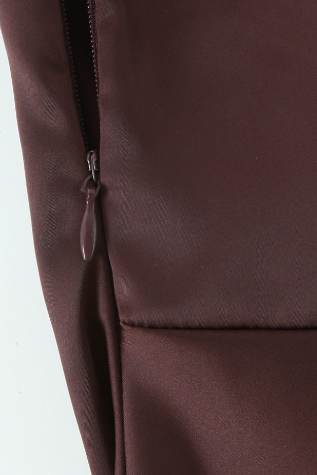 Square Neck Ruched Satin Bodycon Mermaid Dress