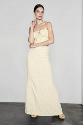 Floral Ruched Backless Tie Cami Mermaid Maxi Bodycon Dress