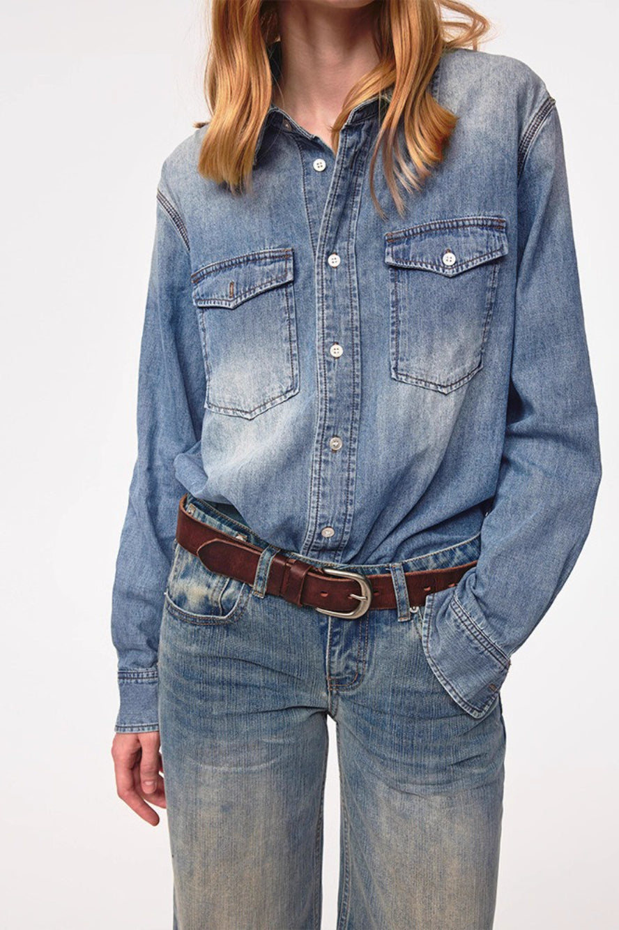 Vintage Washed Denim Jeans