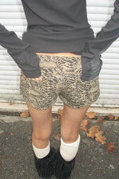 Low Rise Washed Wide Leg Jean Shorts