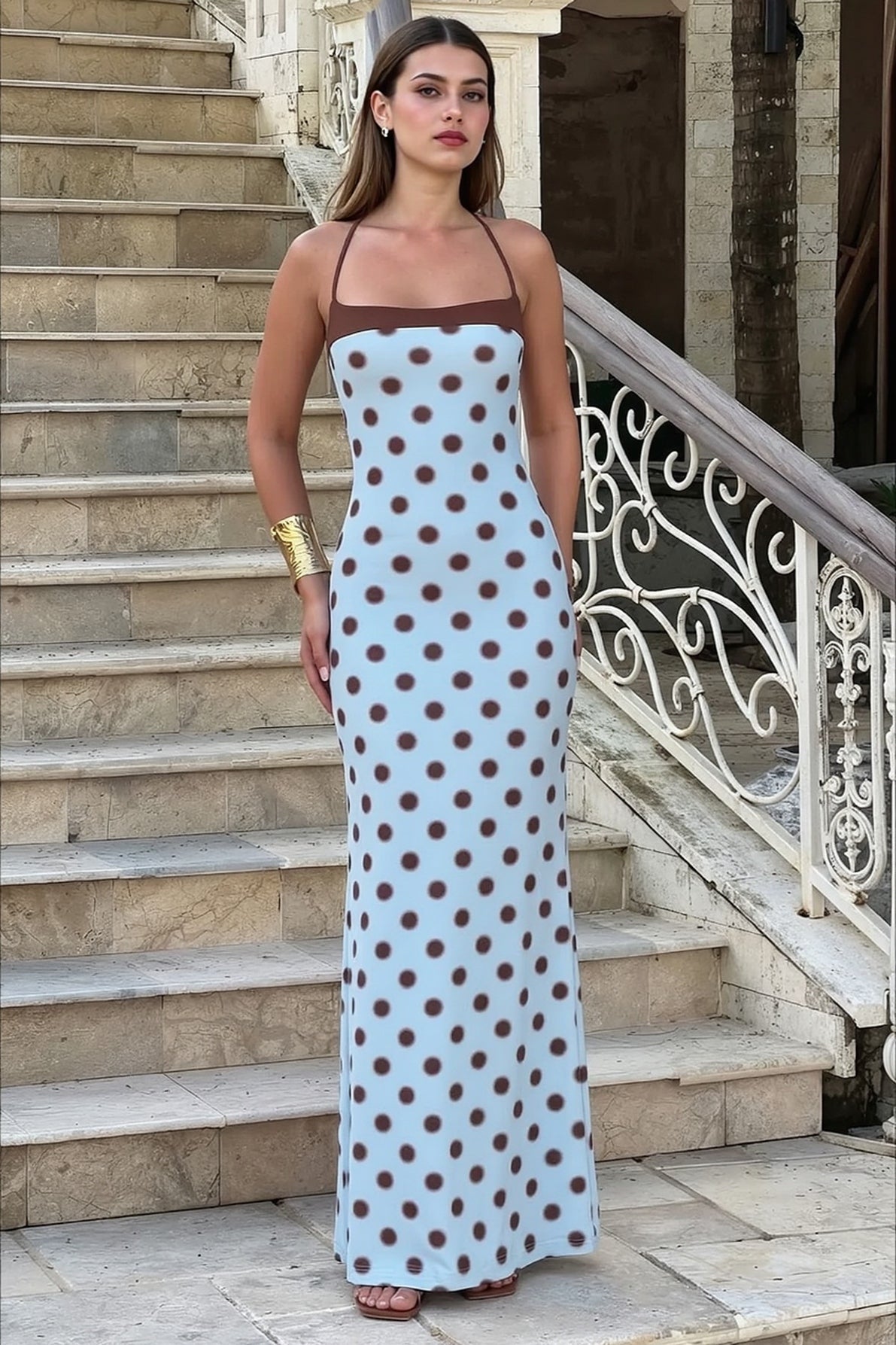 Retro Spotted Sexy Slim Fit Slip Dress