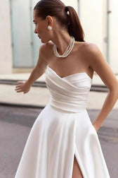 Strapless Maxi Prom Dress