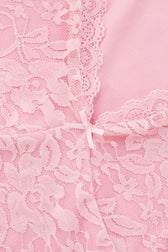 V Neck Bell Sleeve Pleated Mini Lace Dress 8