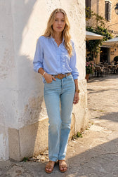 Ruffle Long Sleeve Blouse