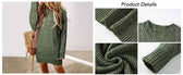 Long Sleeve Cable Knit Sweater Mini Dress 16