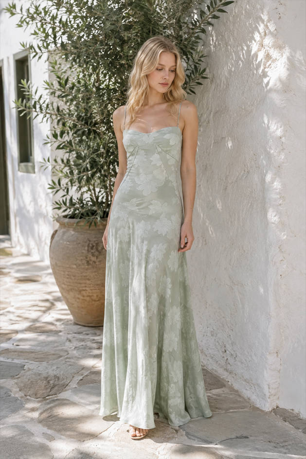 Embroidered Off-the-Shoulder Lace Maxi Dress