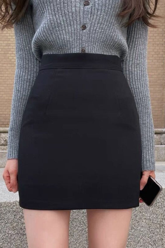 High Waist Pencil Mini Skirt