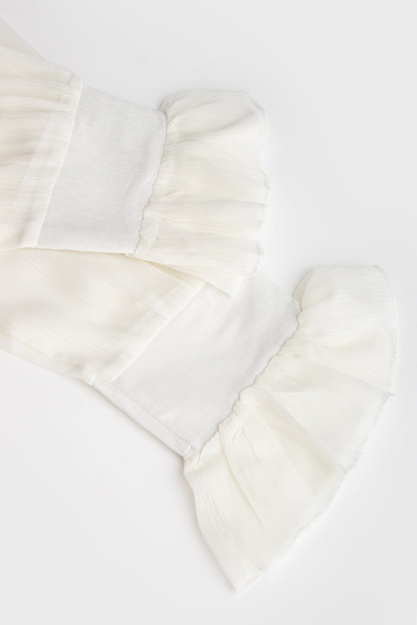 White Mesh Yoke Tweed Mini Dress - View 9