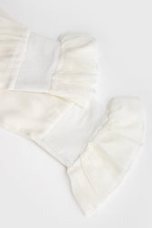 White Mesh Yoke Tweed Mini Dress - View 9