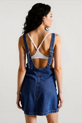 Mini Suspender Denim Dress