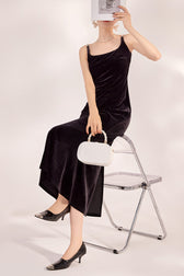 Sexy Velvet Strappy Backless Maxi Dress 5