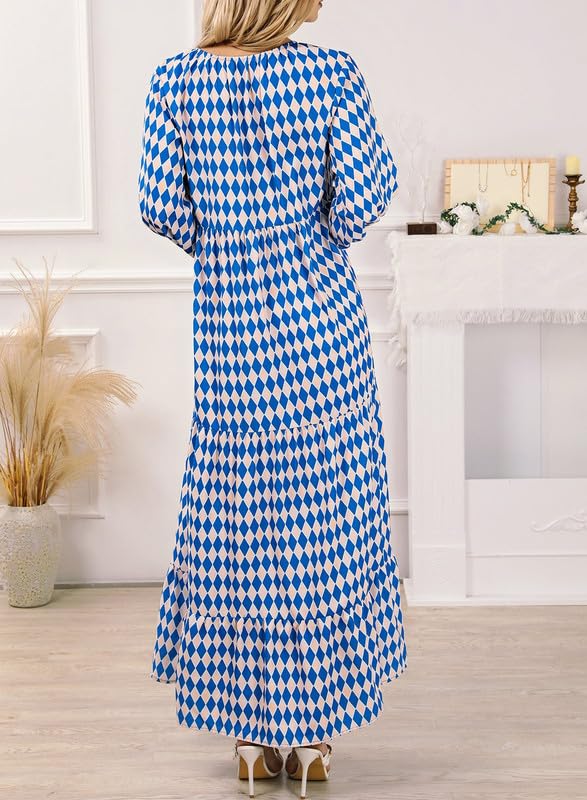 Puff Sleeve Floral Boho Maxi Dress