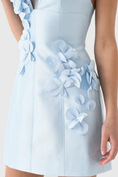 Backless Floral Mini Dress