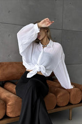 Classic Button Down Long Sleeve Top