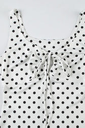 Polka Dot Waist Cinched A-Line Mini Dress