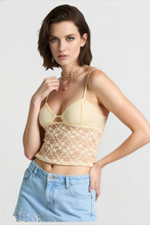 Lace Trim Slim Cami Top