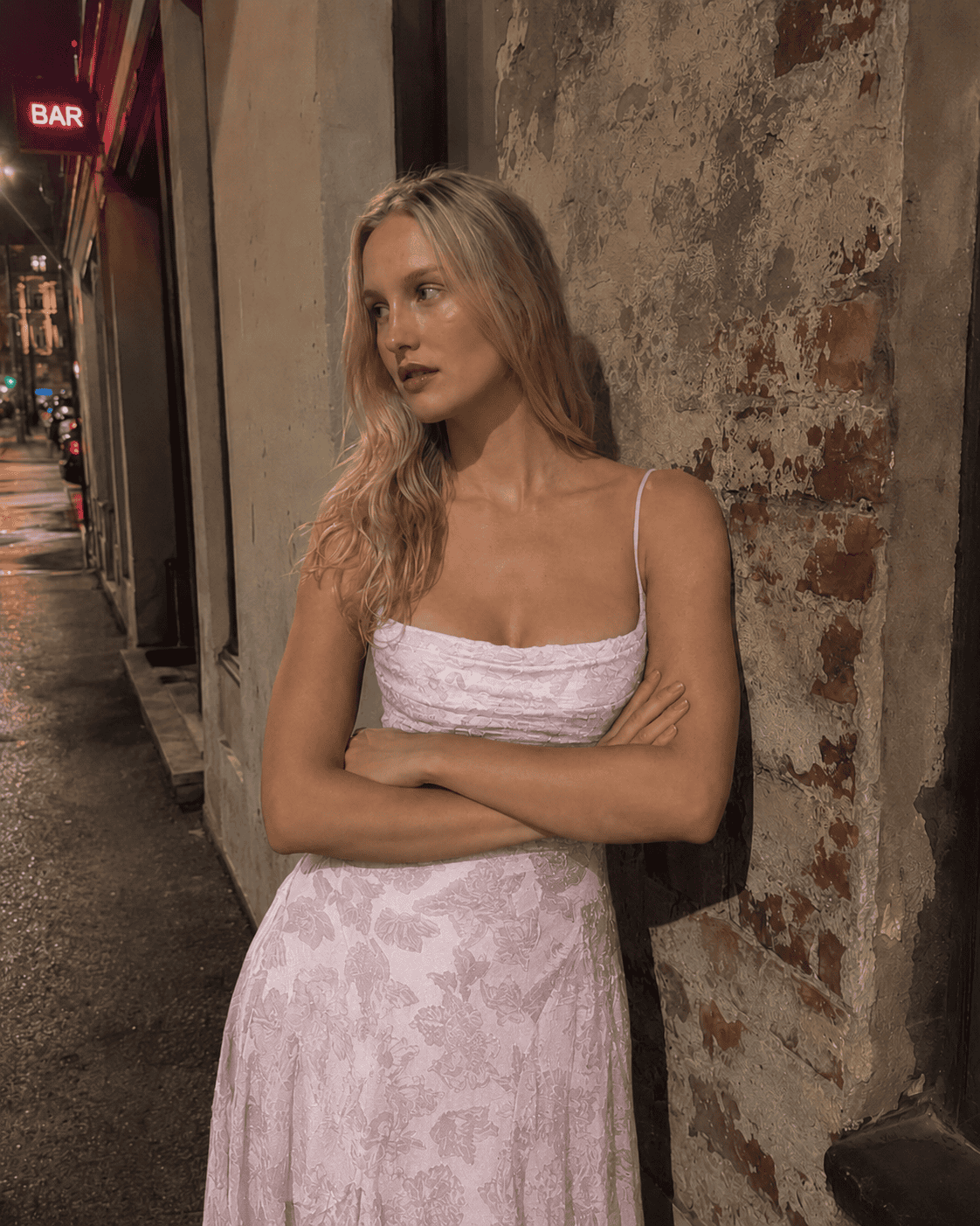 Chiffon Backless Spaghetti Strap Maxi Dress