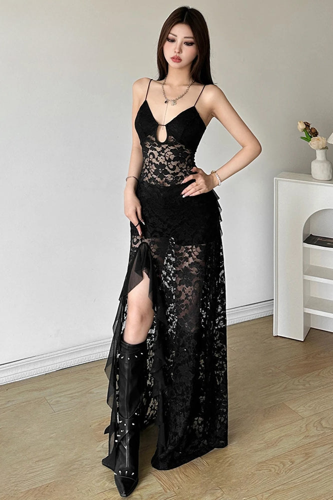 Nibber Sexy Lace Maxi Dress 3