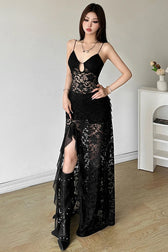 Nibber Sexy Lace Maxi Dress 3