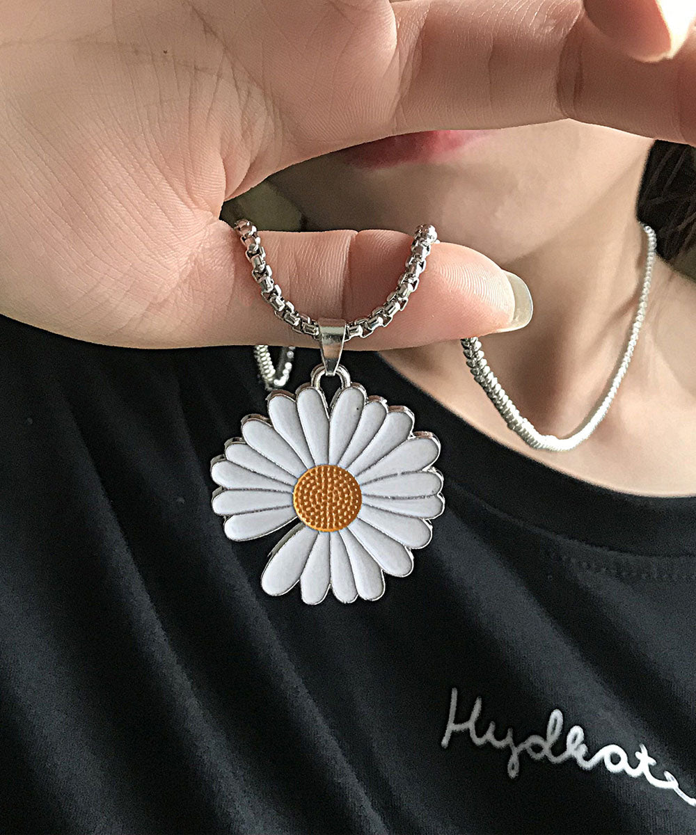 Daisy Astronaut Skateboard Pendant Necklace
